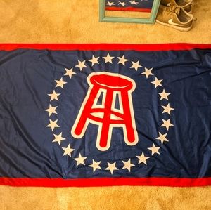 A barstool banner